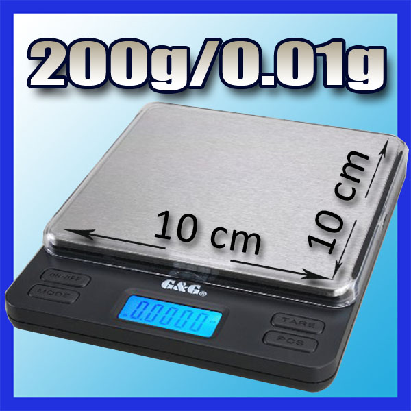 0,1g Feinwaage LS2000 Küchenwaage digital scale G&G Digitalwaage bis 2000g 